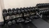 DUMBBELLS & 2 DUMBBELL RACKS