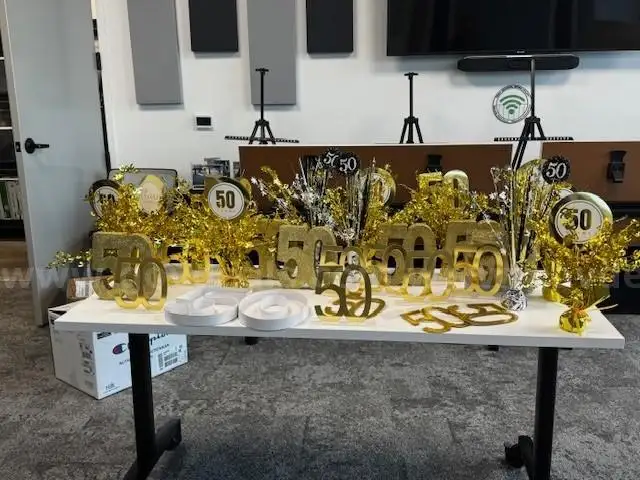 50th Anniversary Table Top Decorations Lot