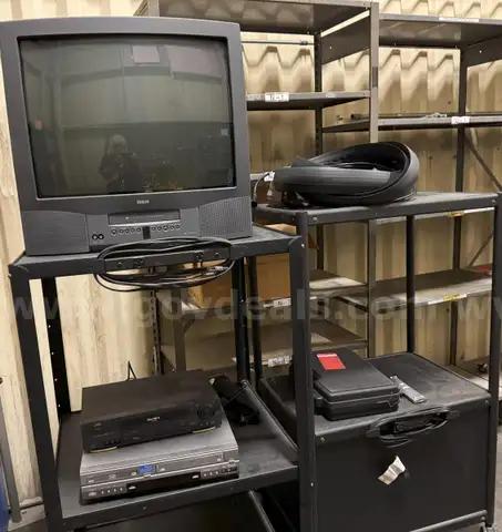AV CARTS, TV &#x26; 2 VCR&#x27;S