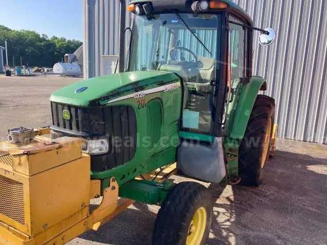 2006 John Deere 6220 Tractor with Cab &#x26; Alamo Mower