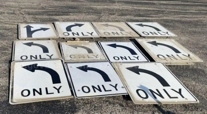 Lot # T-27 Flat Sheet signs with hanging brackets