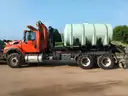 International 7500 Truck, V Box Spreader w/Augers, 2500-Gal. Tank, 12-Foot Plow, 10-foot Wing Plow - JiB Function Frozen