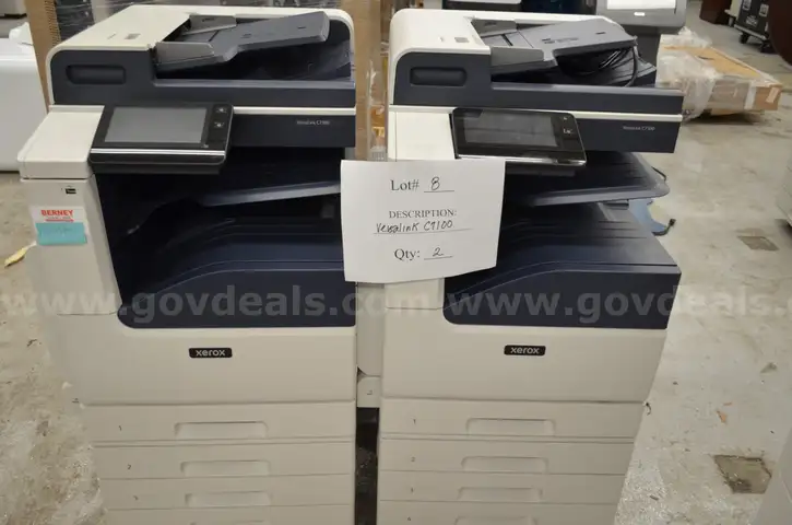 Lot#8 XEROX VersaLink C7100 Copiers (QTY-2) SOLD AS IS