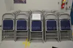 Lot#29 Blue/Gray Folding Chairs QTY-115  SOLD AS IS
