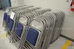 Lot#29 Blue/Gray Folding Chairs QTY-115  SOLD AS IS