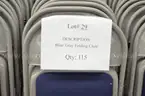 Lot#29 Blue/Gray Folding Chairs QTY-115  SOLD AS IS