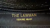 Campaign Straw Triple Black Hat 7-1/2 Milan Regular Trooper Style The Lawman
