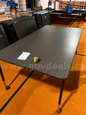 Lot of 26 large, rolling work tables