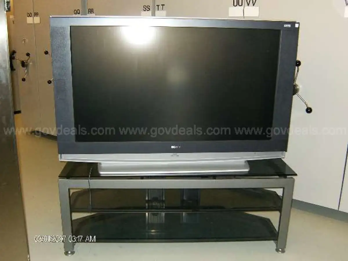 Qty. 1 - 55 inch Sony Wega LCD Projection TV with Bush TV