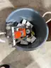 Lot of Hydraulic Fittings with Bin Cabinet + Bottle Jack Tool