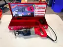 Milwaukee Sawzall with case, Black and Decker Blower and Trimmer