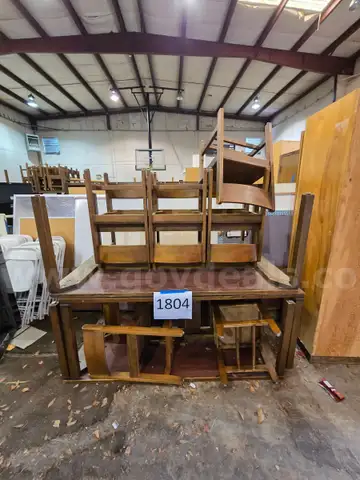 3 Wooden Tables 12 chairs