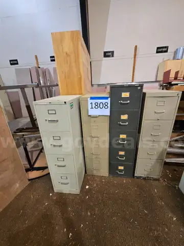 4 Metal Filing Cabinets