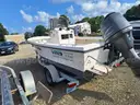 18ft. Parker Open Hull Fiberglass Boat With Yamaha 115HP 4-Stroke And Load Rite Trailer