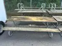(Lot 1 of 3) Three Wooden &#x26; Metal Picnic Tables