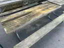 (Lot 1 of 3) Three Wooden &#x26; Metal Picnic Tables