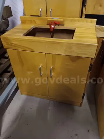 Wooden sink kitchen set
