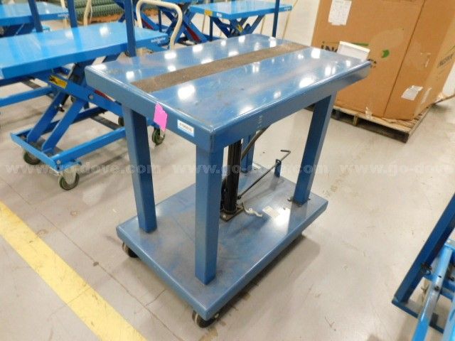 Wesco model LT-20-2436 Hydraulic Lift Table, foot pump, 2000 lb ...