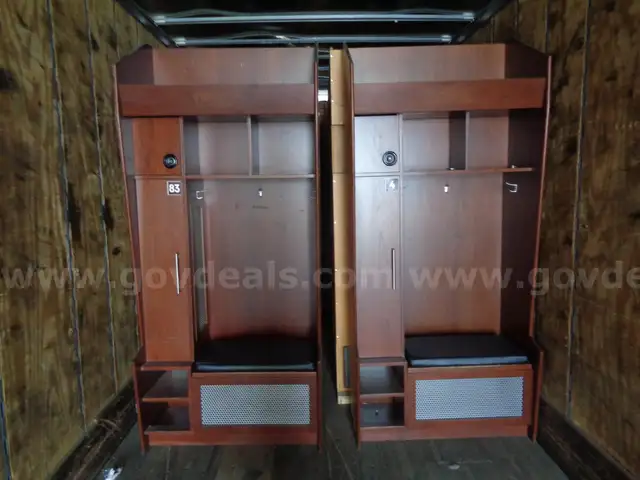WOODEN FOOTBALL LOCKERS (10EA)