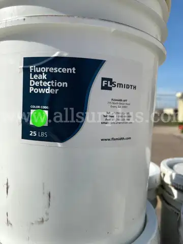 Fluorescent Leak Detection Powder, FLSmidth, Green, 37 Buckets