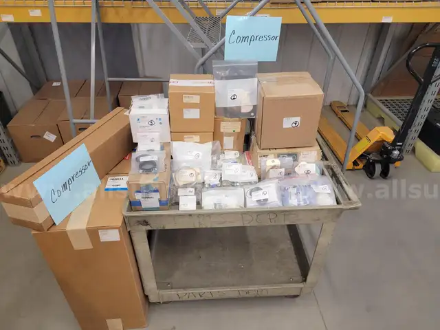 Lot of 25 Items (151 pieces) of parts and miscellaneous items for gas compressor package maintenance