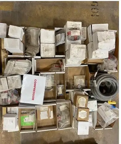 Lot of 81 items and 362 pieces of parts and materials used in the maintenance of Natural Gas Compressors.