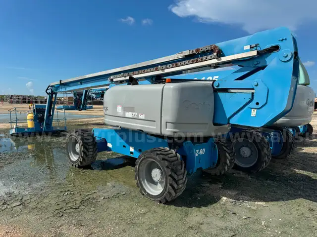2015 Genie Articulating Boom Lift, Model Z80/60, 78ft Max Platform Height, Qty 1.