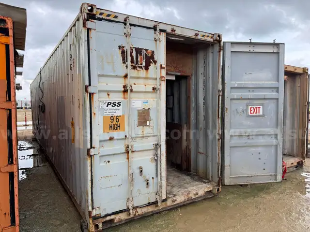 Shipping Container, 40ft, W/ Contents, Tool Shed, Year 1997, Qty 1