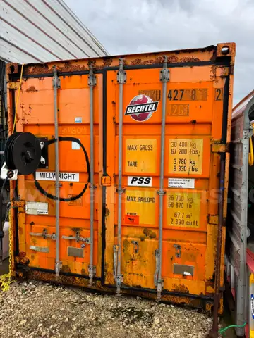 Shipping Container, 40ft, W/ Contents, Tool Shed, Year 1998, Qty 1