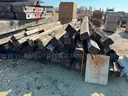 Laminated Mats, Railroad Ties, Concrete Wheel Stops, Steel Plate, 1 LOT