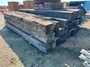 Laminated Mats, Railroad Ties, Concrete Wheel Stops, Steel Plate, 1 LOT