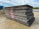 Laminated Mats, Railroad Ties, Concrete Wheel Stops, Steel Plate, 1 LOT