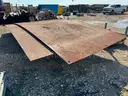 Laminated Mats, Railroad Ties, Concrete Wheel Stops, Steel Plate, 1 LOT