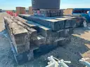 Laminated Mats, Railroad Ties, Concrete Wheel Stops, Steel Plate, 1 LOT