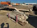 Laminated Mats, Railroad Ties, Concrete Wheel Stops, Steel Plate, 1 LOT