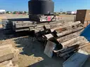 Laminated Mats, Railroad Ties, Concrete Wheel Stops, Steel Plate, 1 LOT