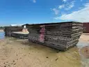 Laminated Mats, Railroad Ties, Concrete Wheel Stops, Steel Plate, 1 LOT