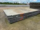 Laminated Mats, Railroad Ties, Concrete Wheel Stops, Steel Plate, 1 LOT