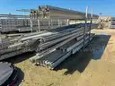 Scaffold Plank Walkways, Aluminum, 20ft to 36ft, and Supporting Scaffolding Material, 1 Lot.