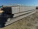 Scaffold Plank Walkways, Aluminum, 20ft to 36ft, and Supporting Scaffolding Material, 1 Lot.