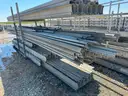 Scaffold Plank Walkways, Aluminum, 20ft to 36ft, and Supporting Scaffolding Material, 1 Lot.