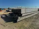 Scaffold Plank Walkways, Aluminum, 20ft to 36ft, and Supporting Scaffolding Material, 1 Lot.