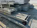 Scaffold Plank Walkways, Aluminum, 20ft to 36ft, and Supporting Scaffolding Material, 1 Lot.