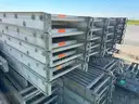 Scaffold Plank Walkways, Aluminum, 20ft to 36ft, and Supporting Scaffolding Material, 1 Lot.