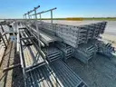 Scaffold Plank Walkways, Aluminum, 20ft to 36ft, and Supporting Scaffolding Material, 1 Lot.