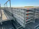 Scaffold Plank Walkways, Aluminum, 20ft to 36ft, and Supporting Scaffolding Material, 1 Lot.