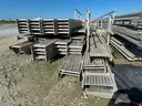 Scaffold Plank Walkways, Aluminum, 20ft to 36ft, and Supporting Scaffolding Material, 1 Lot.