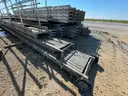 Scaffold Plank Walkways, Aluminum, 20ft to 36ft, and Supporting Scaffolding Material, 1 Lot.
