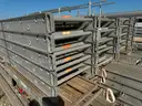 Scaffold Plank Walkways, Aluminum, 20ft to 36ft, and Supporting Scaffolding Material, 1 Lot.