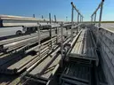 Scaffold Plank Walkways, Aluminum, 20ft to 36ft, and Supporting Scaffolding Material, 1 Lot.